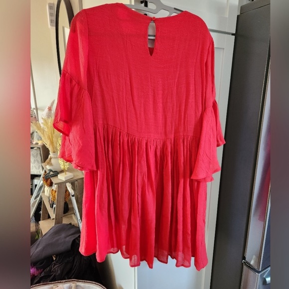 Embroidered Red Dress - Picture 2 of 3